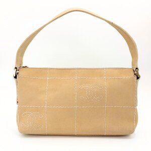 Chanel Canvas Chocolate Bar Shoulder Bag